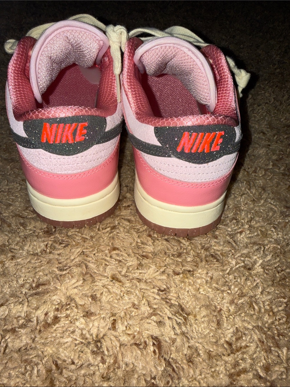 Nike Pink and Cream Nike Barbie dunks with Crystal 'N' Charms - Picture 3 of 3